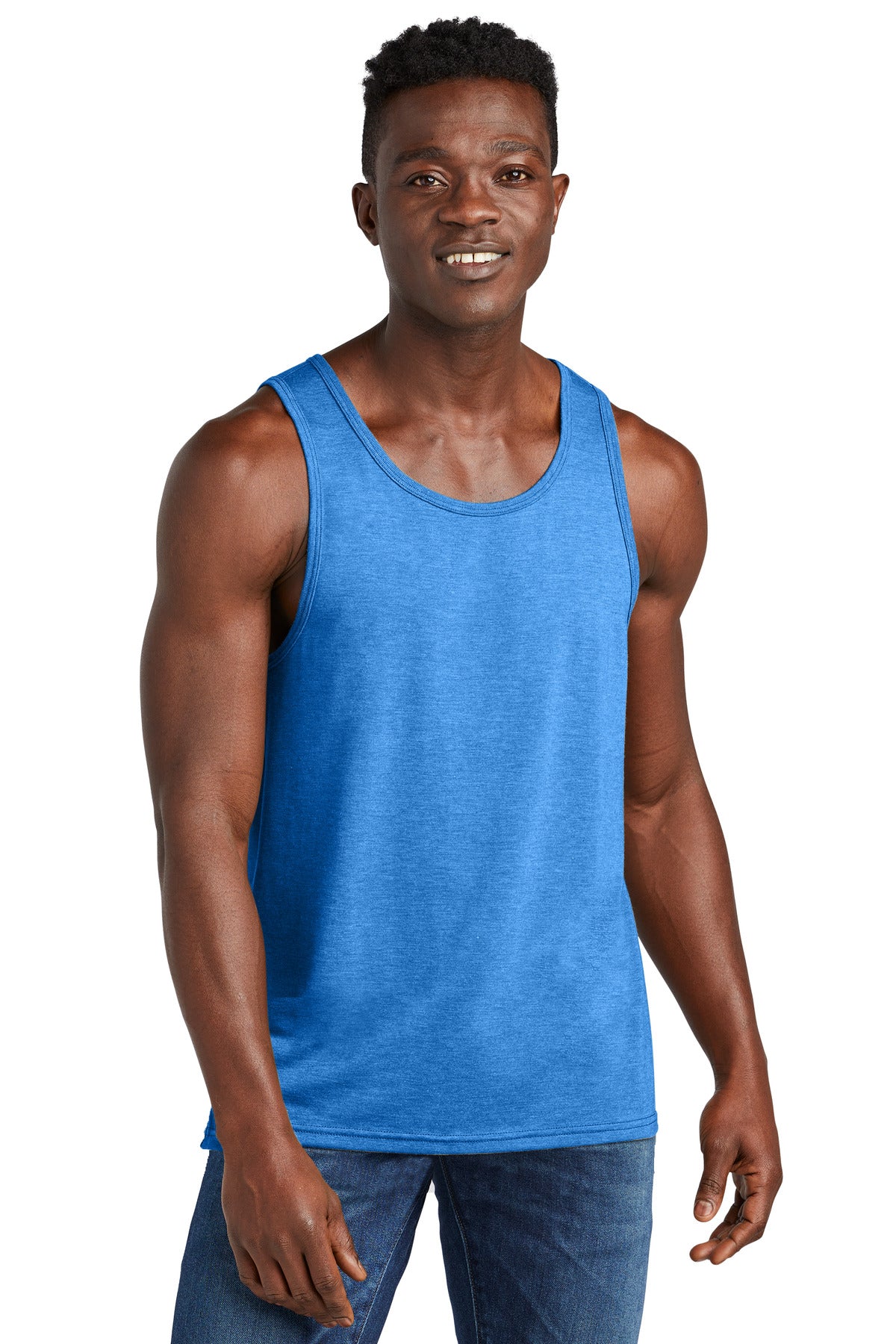 Allmade Unisex Tri-Blend Tank - Azure Blue