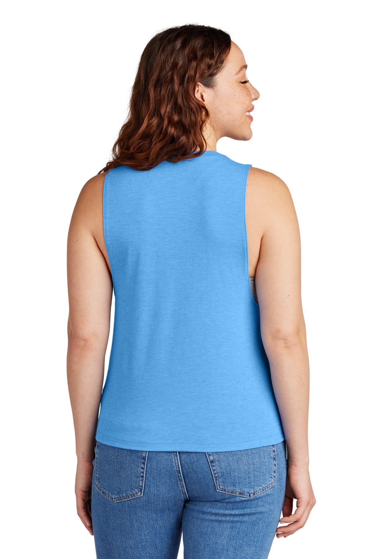 Allmade Women's Tri-Blend Muscle Tank - Azure Blue
