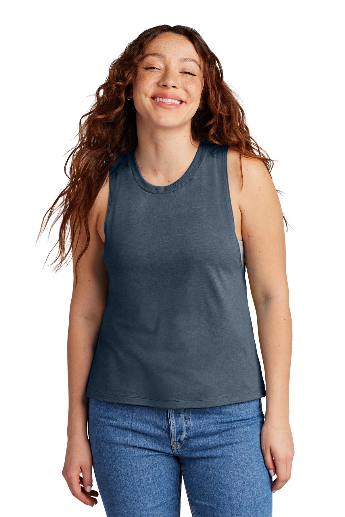Allmade Women's Tri-Blend Muscle Tank - Rebel Blue