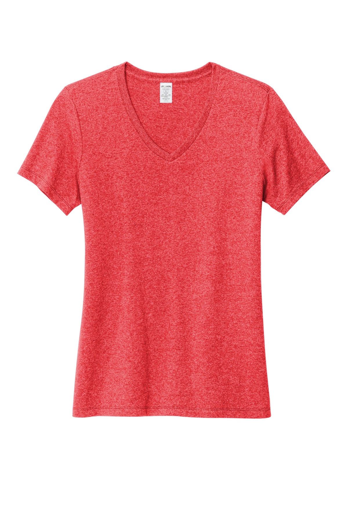 Allmade Women's Recycled Blend V-Neck Tee - Reclaimed Red Heather