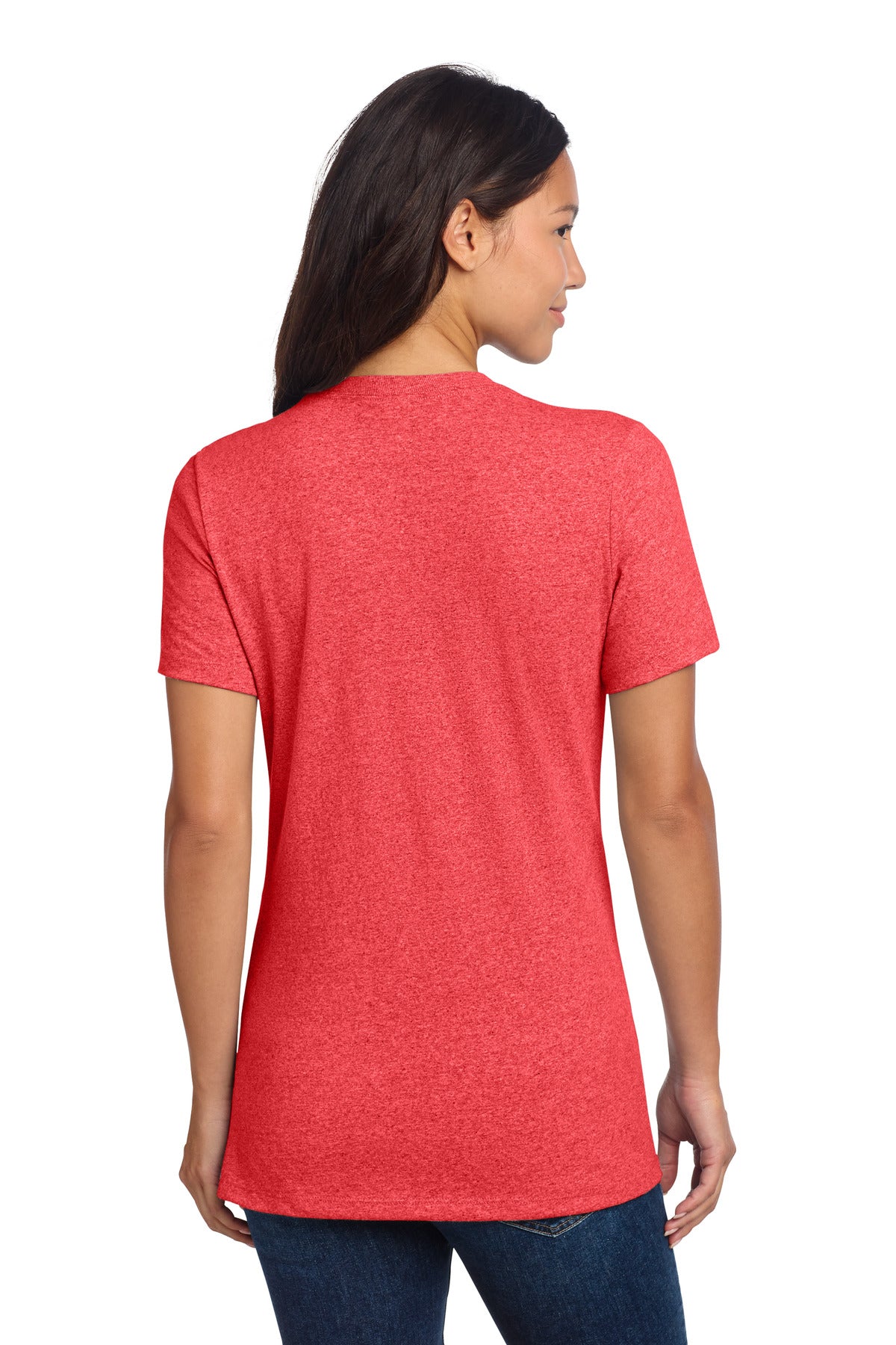 Allmade Women's Recycled Blend V-Neck Tee - Reclaimed Red Heather