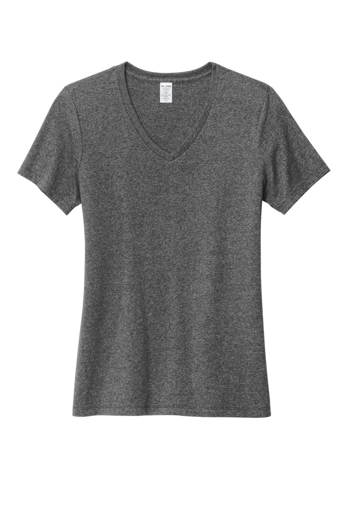 Allmade Women's Recycled Blend V-Neck Tee - Reloaded Charcoal Heather