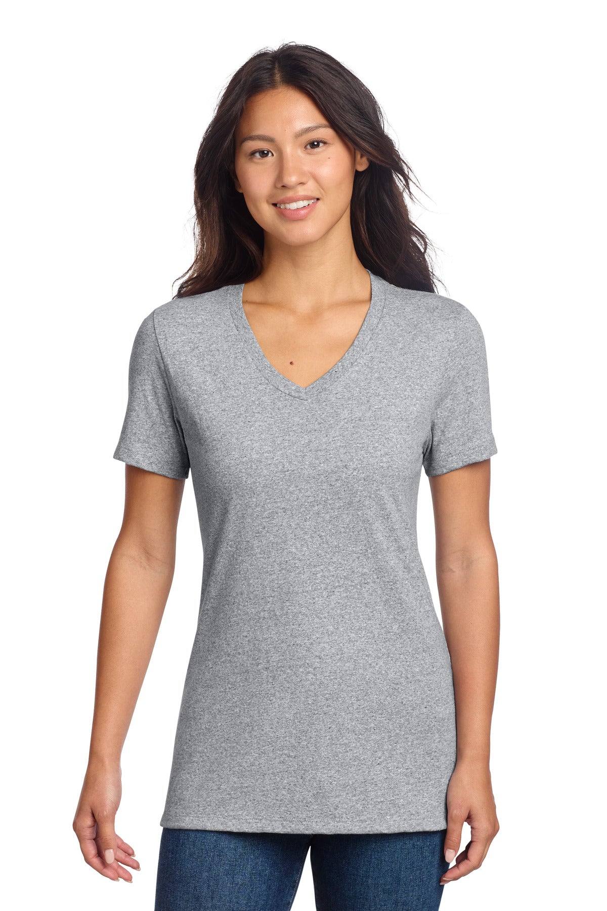 Allmade Women's Recycled Blend V-Neck Tee - Remade Gray Heather