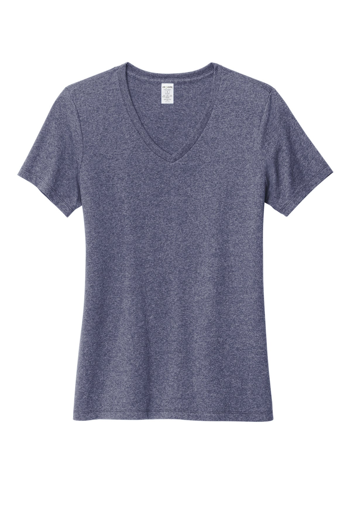 Allmade Women's Recycled Blend V-Neck Tee - Salvaged Navy Heather