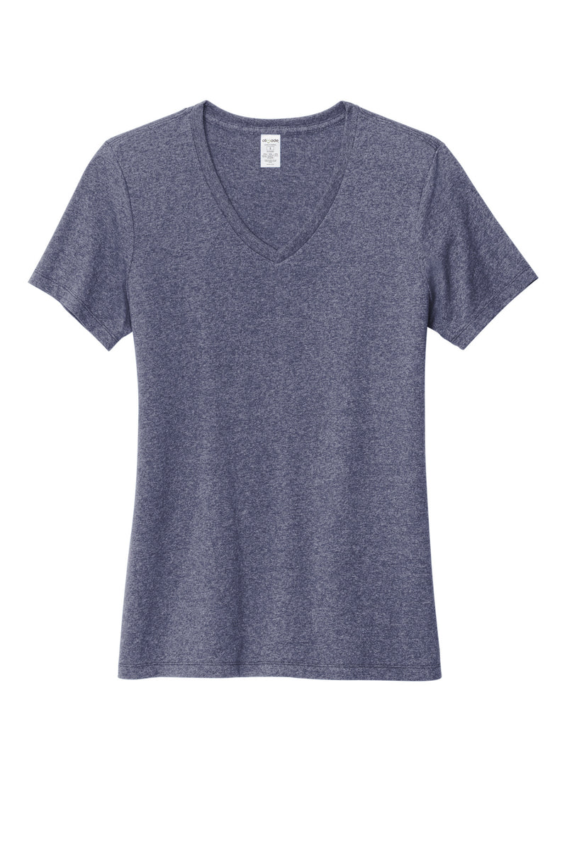 Allmade Women's Recycled Blend V-Neck Tee - Salvaged Navy Heather
