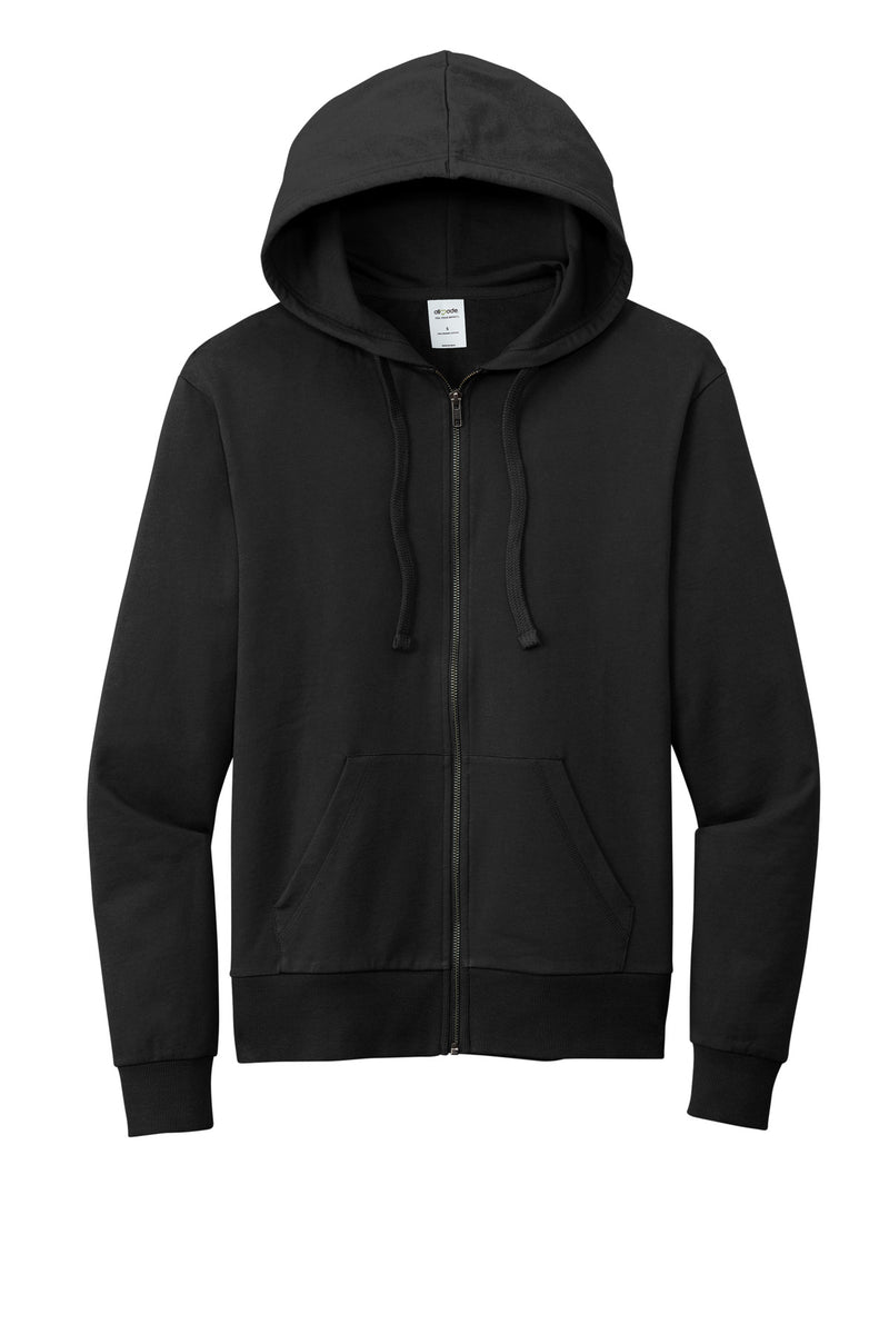 Allmade Unisex Organic French Terry Full-Zip Hoodie - Deep Black