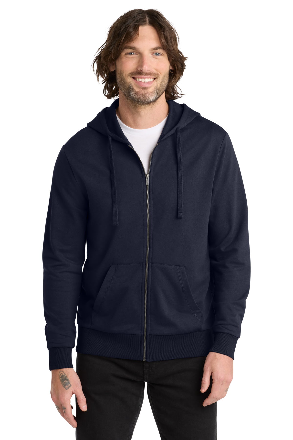 Allmade Unisex Organic French Terry Full-Zip Hoodie - Night Sky Navy