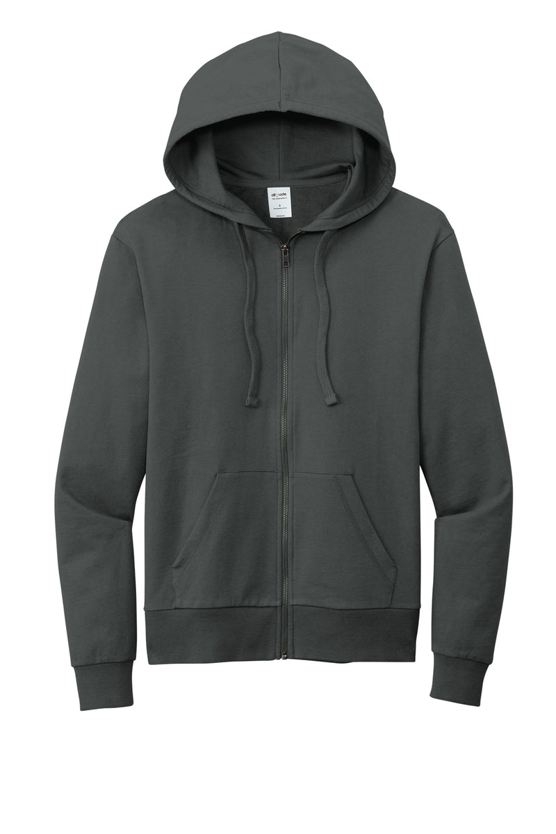 Allmade Unisex Organic French Terry Full-Zip Hoodie - Terrain Grey