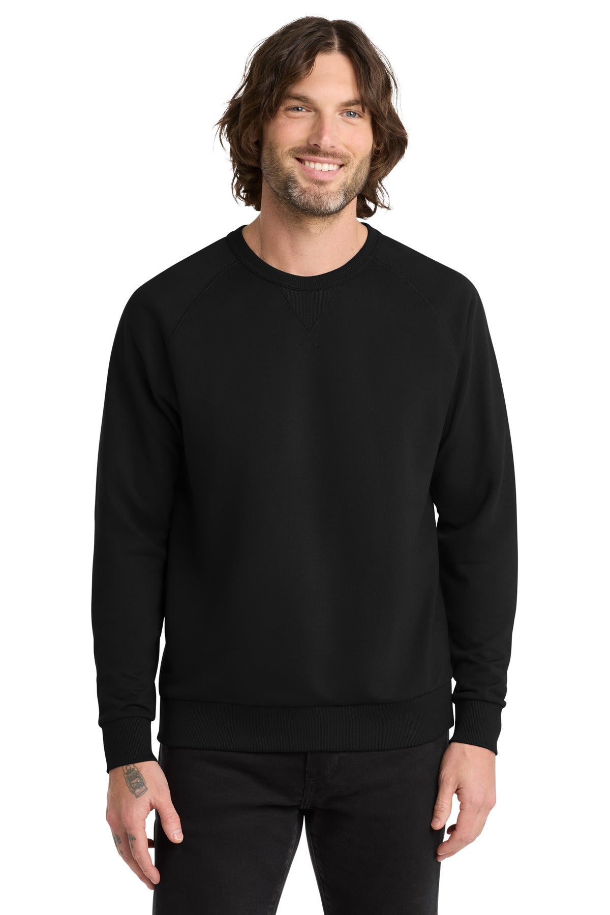 Allmade Unisex Organic French Terry Crewneck Sweatshirt - Deep Black