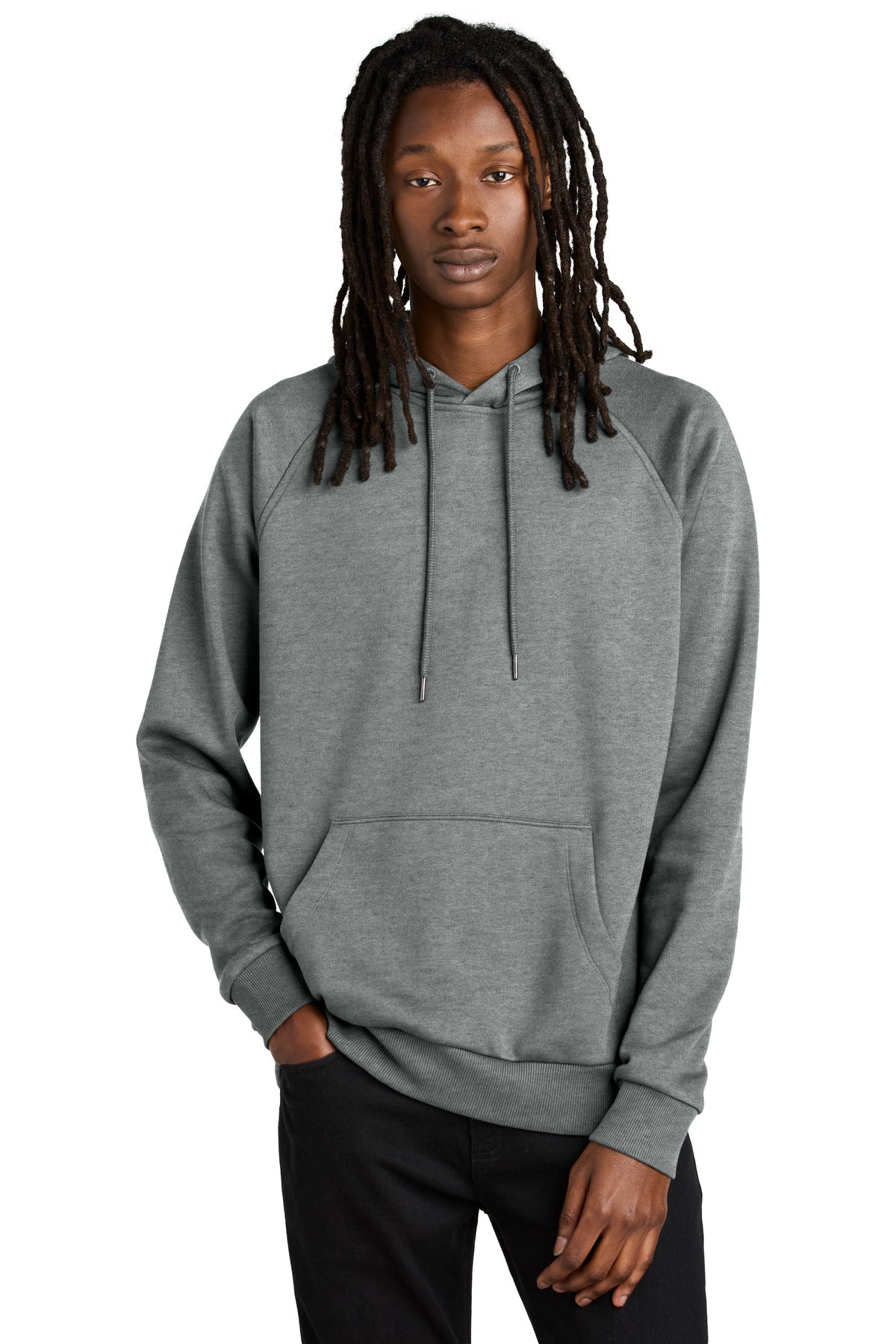 Allmade Unisex Organic CVC Fleece Pullover Hoodie - Aluminum Grey Heather