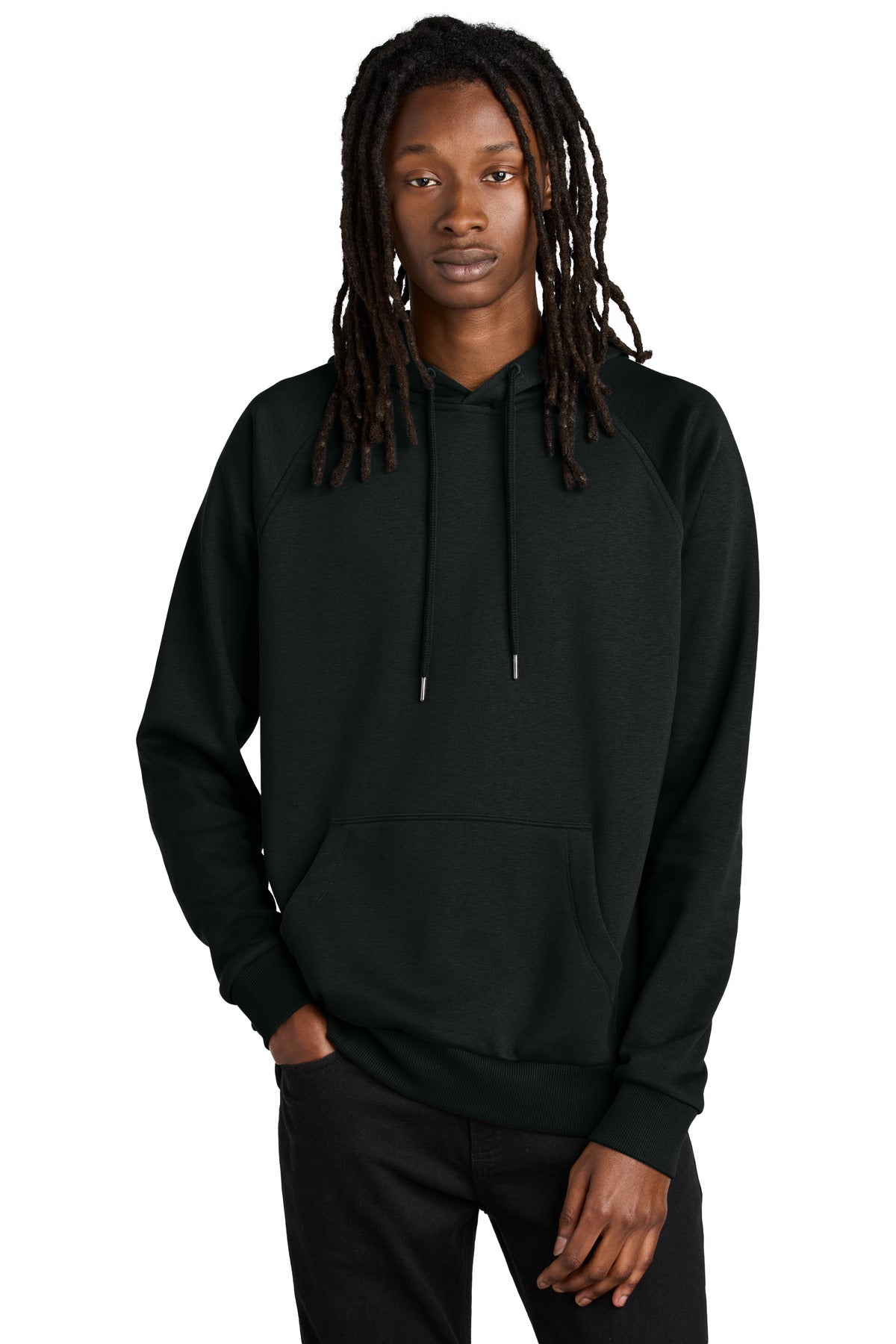 Allmade Unisex Organic CVC Fleece Pullover Hoodie - Deep Black