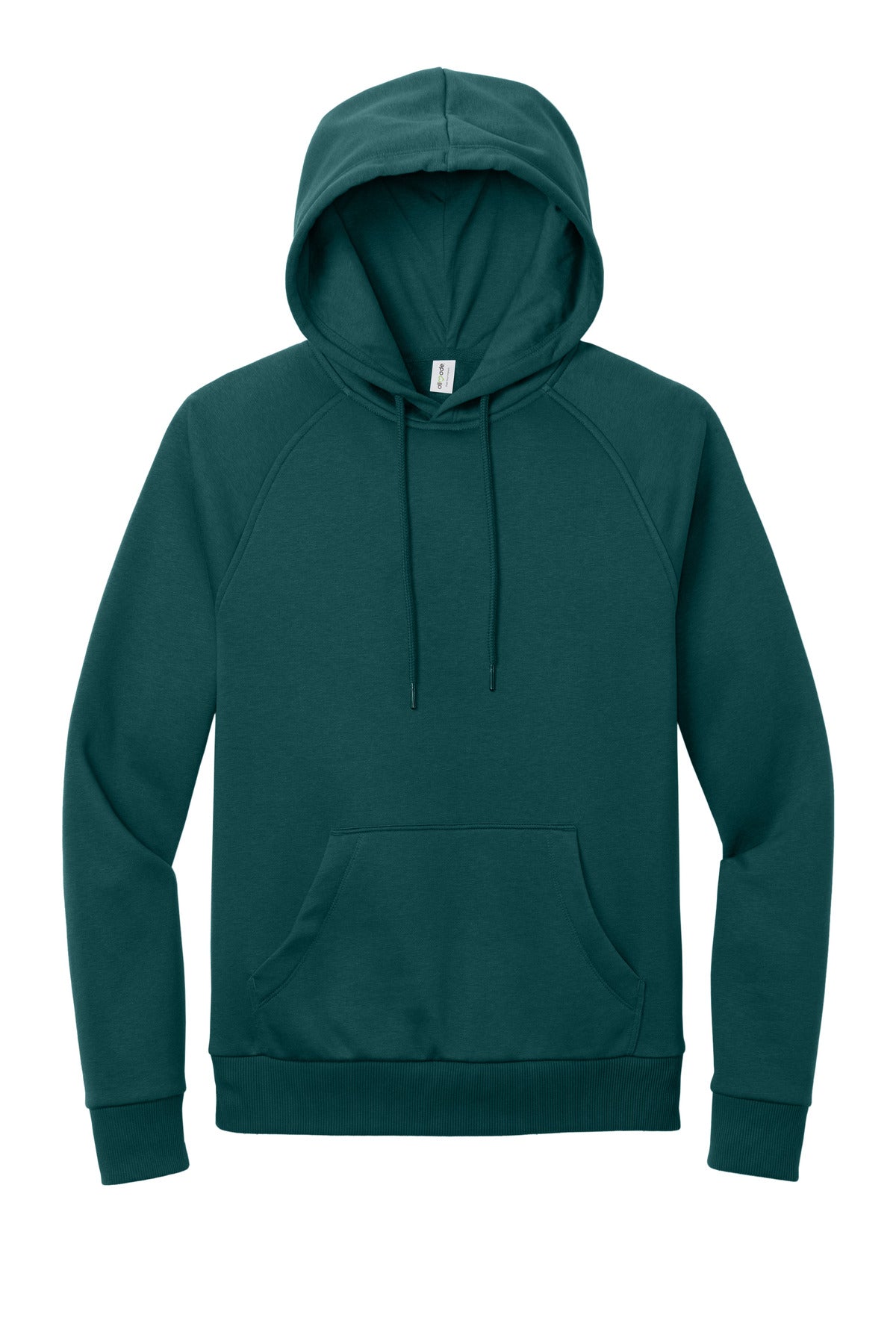 Allmade Unisex Organic CVC Fleece Pullover Hoodie - Deep Sea Green