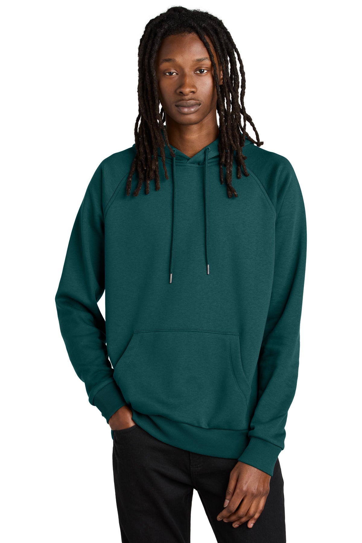 Allmade Unisex Organic CVC Fleece Pullover Hoodie - Deep Sea Green