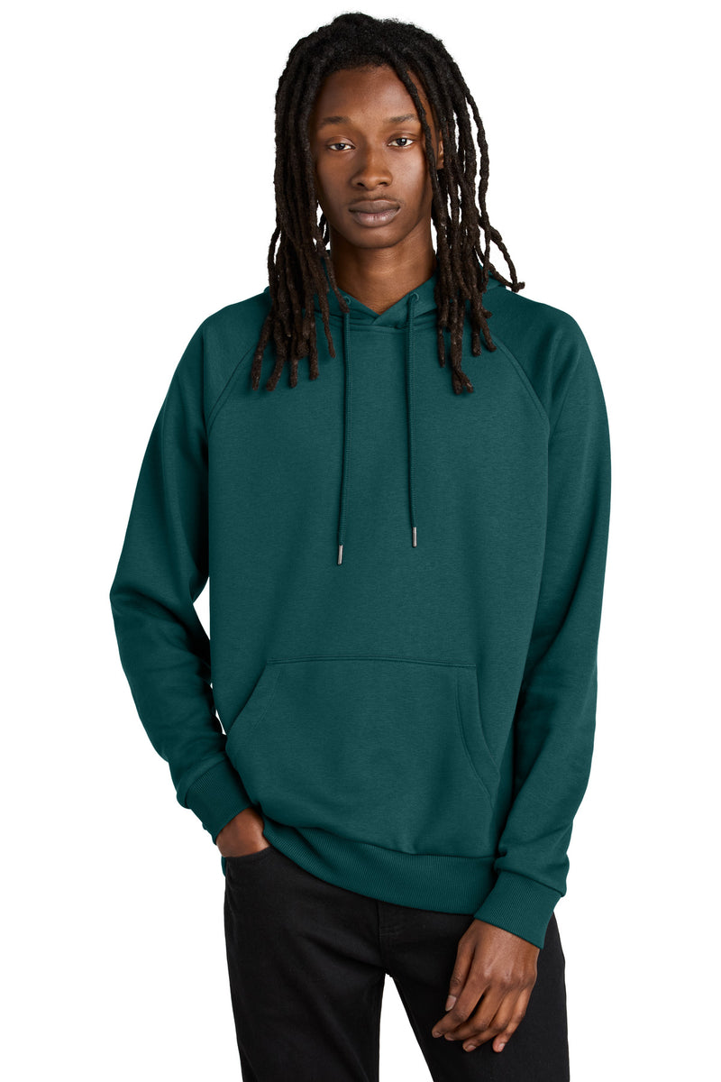 Allmade Unisex Organic CVC Fleece Pullover Hoodie - Deep Sea Green