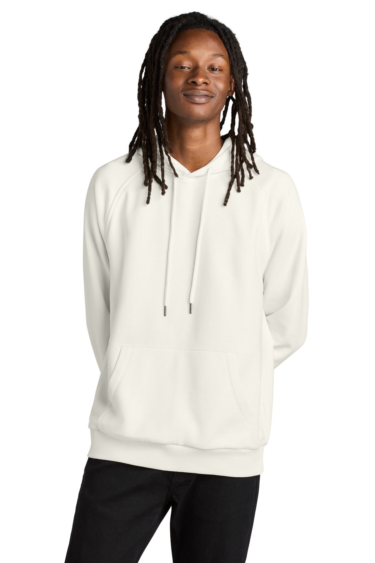 Allmade Unisex Organic CVC Fleece Pullover Hoodie - White Sand