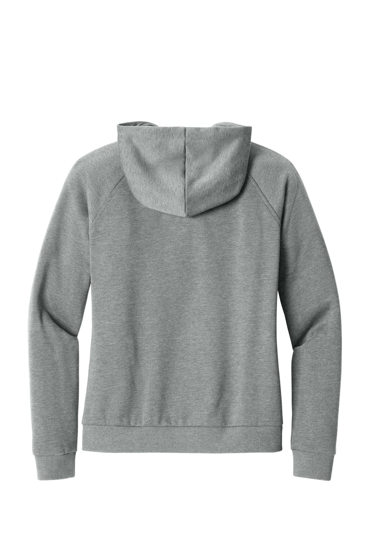 Allmade Women's Organic CVC Fleece Full-Zip Hoodie - Aluminum Grey Heather