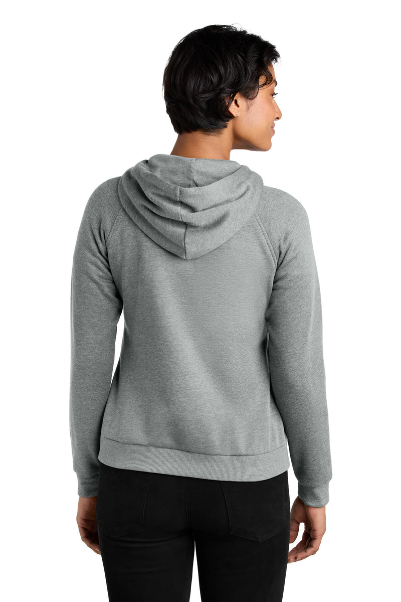 Allmade Women's Organic CVC Fleece Full-Zip Hoodie - Aluminum Grey Heather