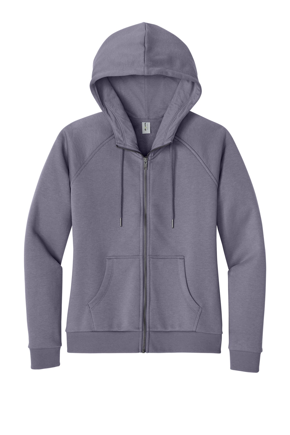 Allmade Women's Organic CVC Fleece Full-Zip Hoodie - Cosmic Purple