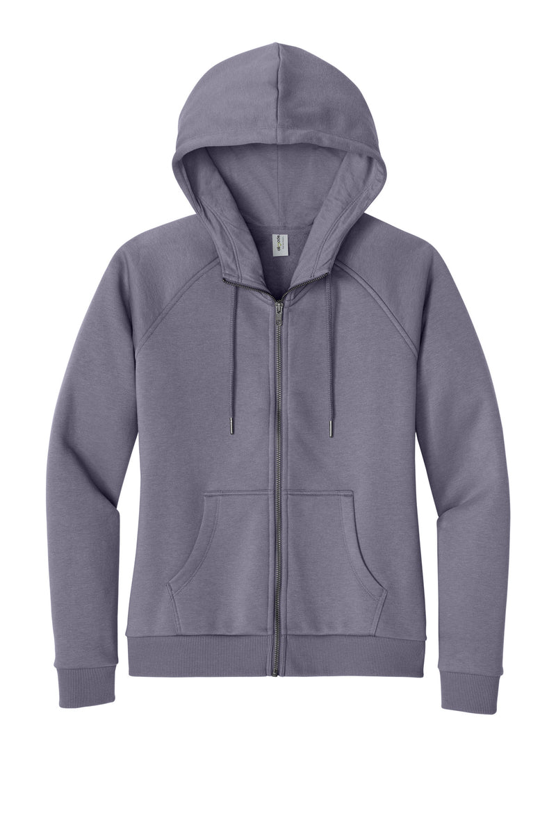 Allmade Women's Organic CVC Fleece Full-Zip Hoodie - Cosmic Purple