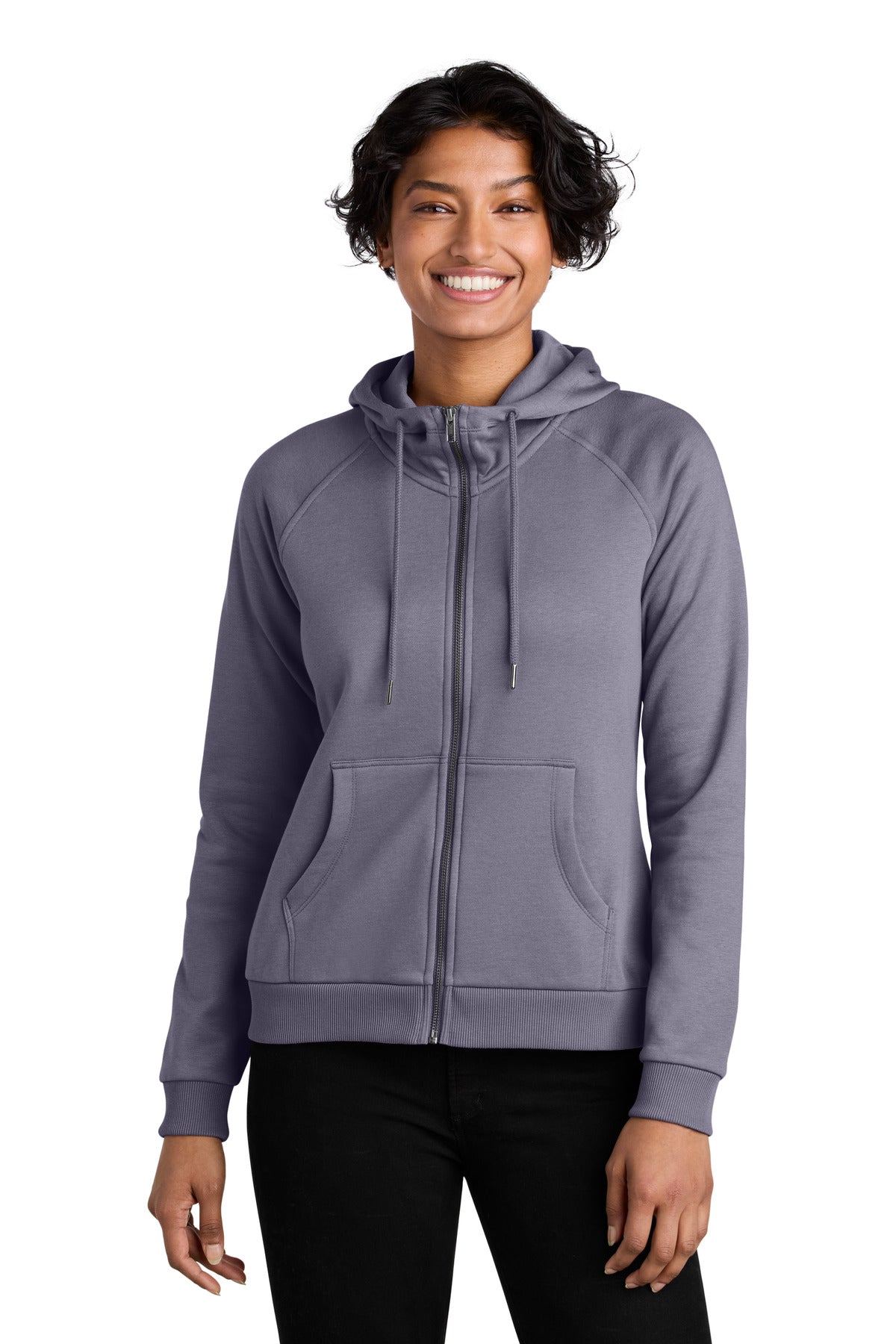 Allmade Women's Organic CVC Fleece Full-Zip Hoodie - Cosmic Purple