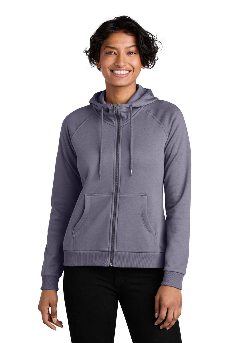Allmade Women's Organic CVC Fleece Full-Zip Hoodie - Cosmic Purple