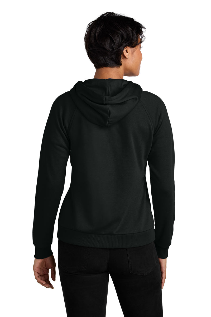Allmade Women's Organic CVC Fleece Full-Zip Hoodie - Deep Black