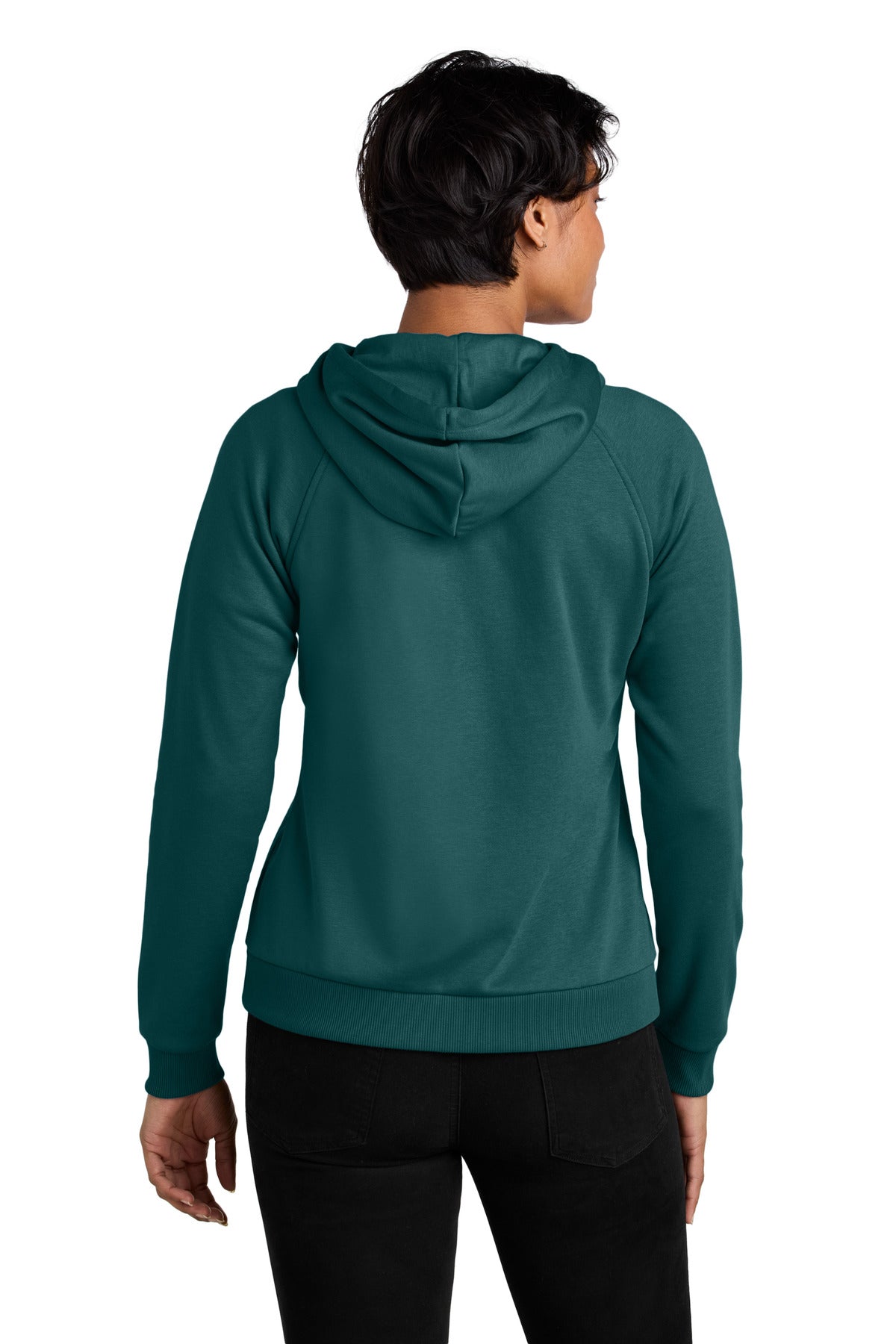 Allmade Women's Organic CVC Fleece Full-Zip Hoodie - Deep Sea Green