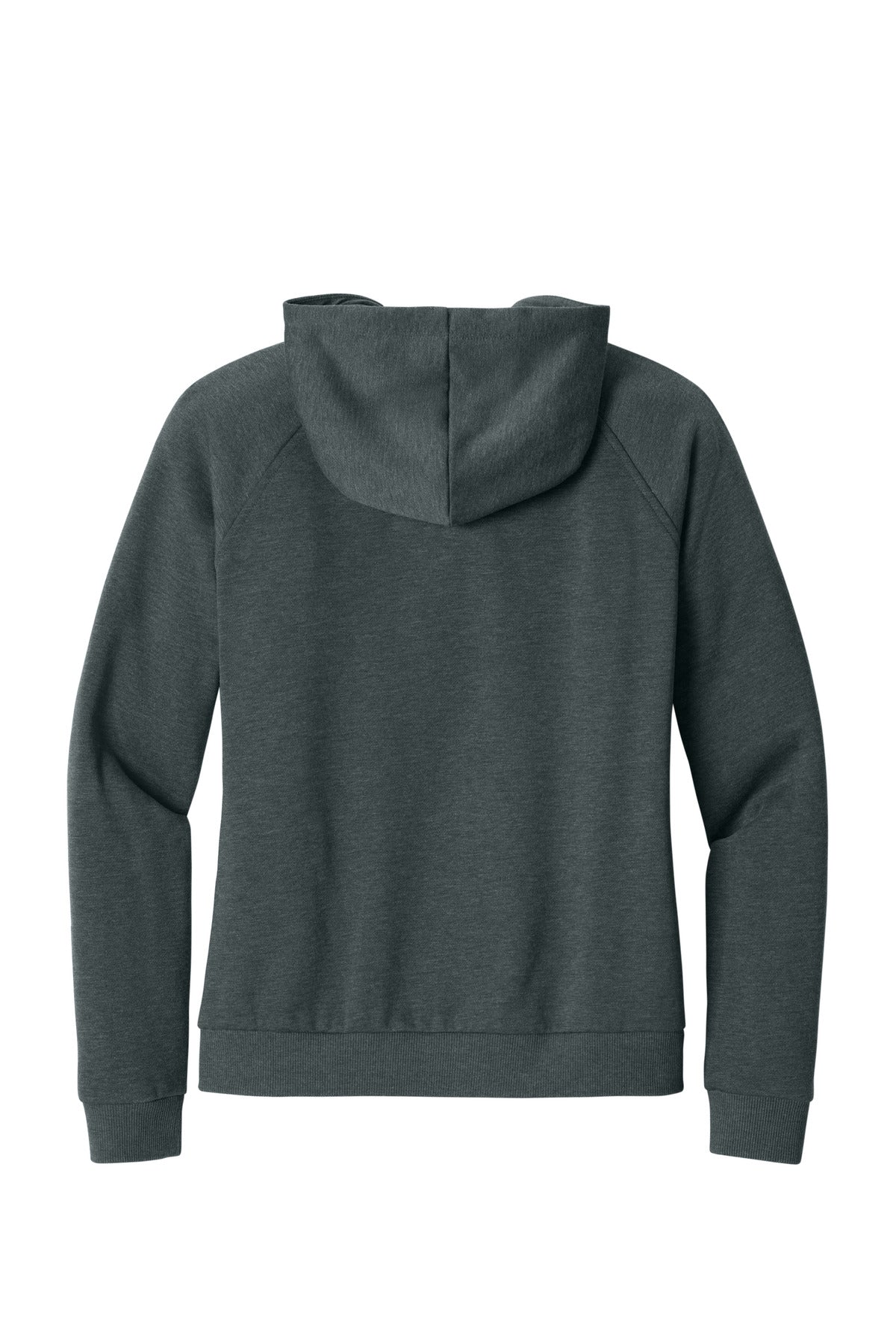 Allmade Women's Organic CVC Fleece Full-Zip Hoodie - Terrain Grey Heather
