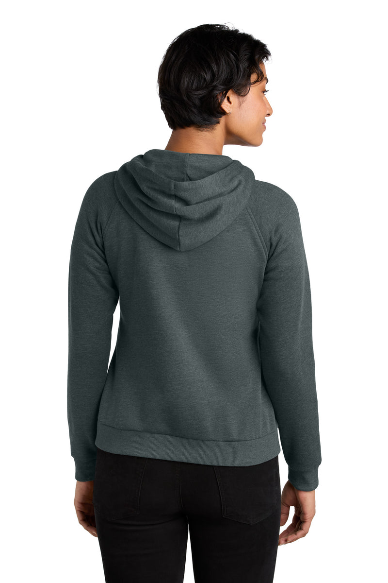 Allmade Women's Organic CVC Fleece Full-Zip Hoodie - Terrain Grey Heather