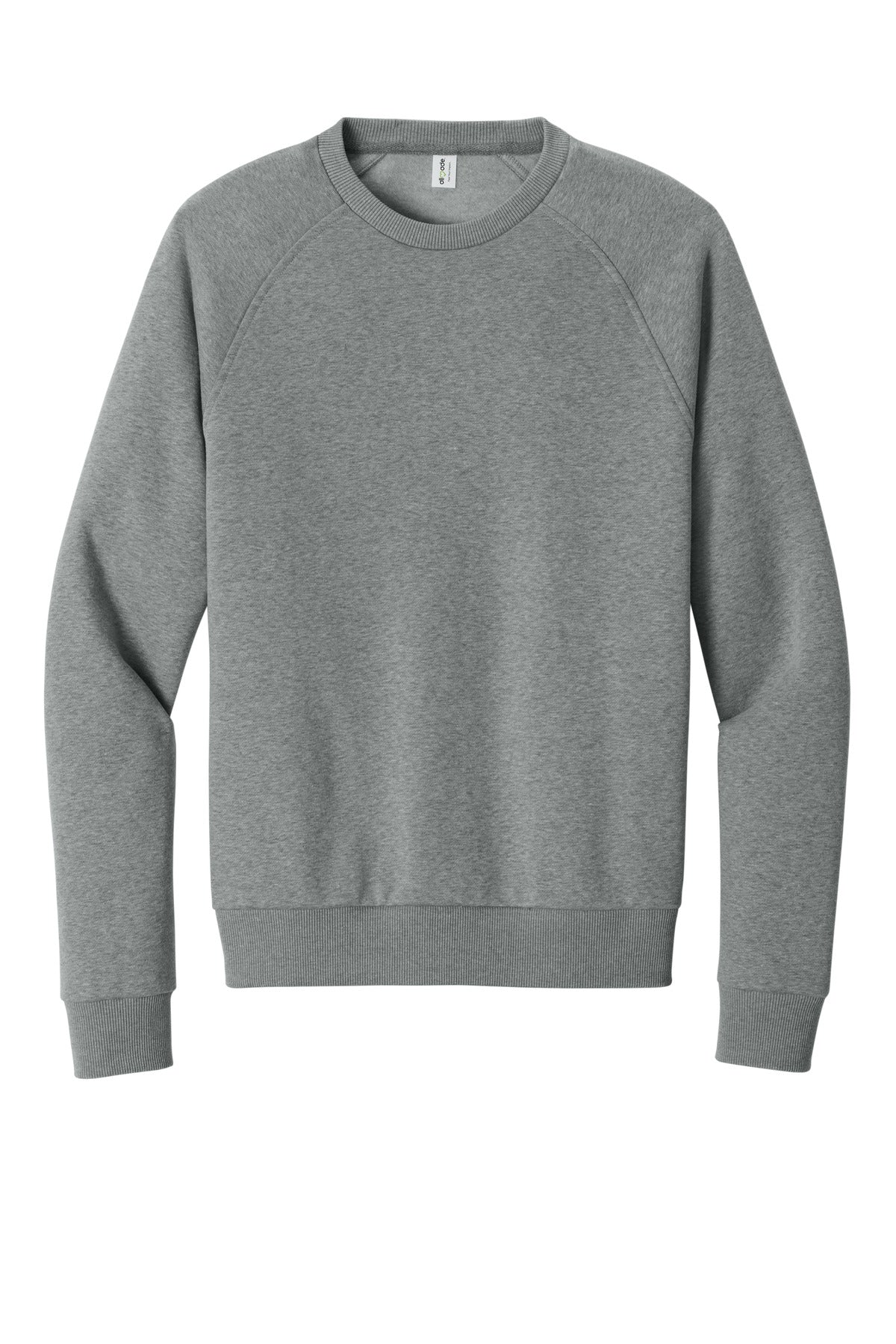 Allmade Unisex Organic CVC Fleece Crewneck Sweatshirt - Aluminum Grey Heather