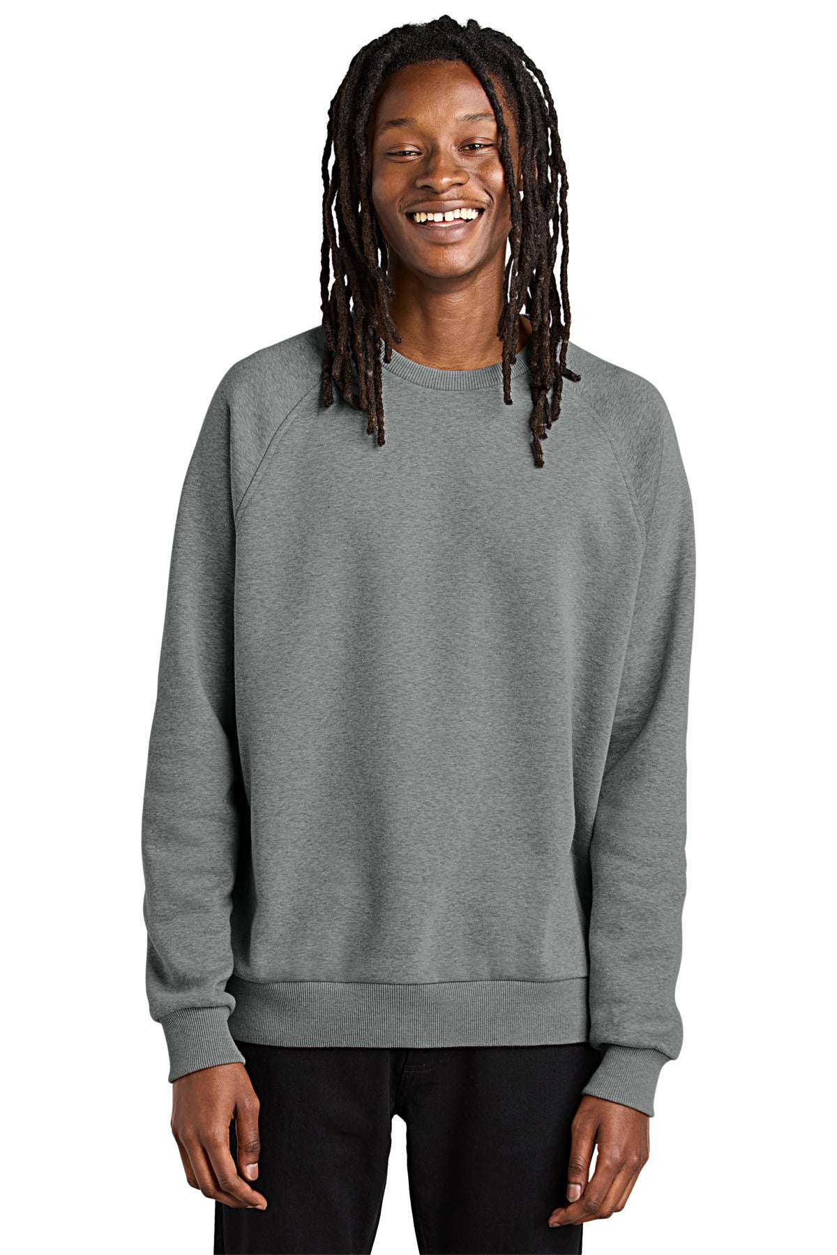 Allmade Unisex Organic CVC Fleece Crewneck Sweatshirt - Aluminum Grey Heather