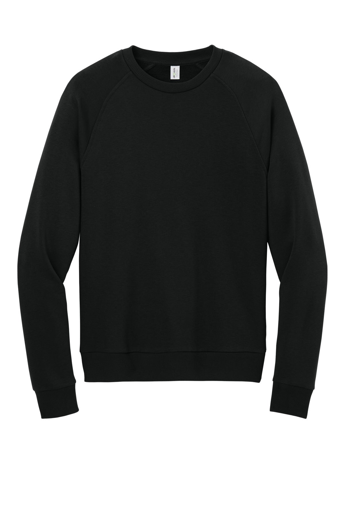 Allmade Unisex Organic CVC Fleece Crewneck Sweatshirt - Deep Black