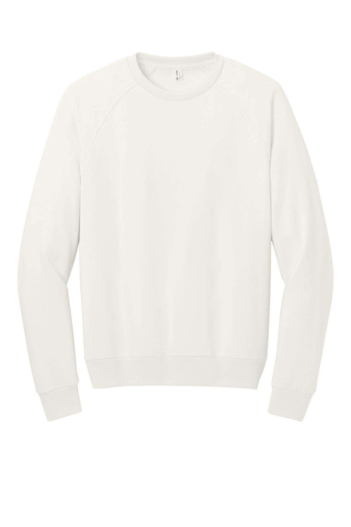 Allmade Unisex Organic CVC Fleece Crewneck Sweatshirt - White Sand