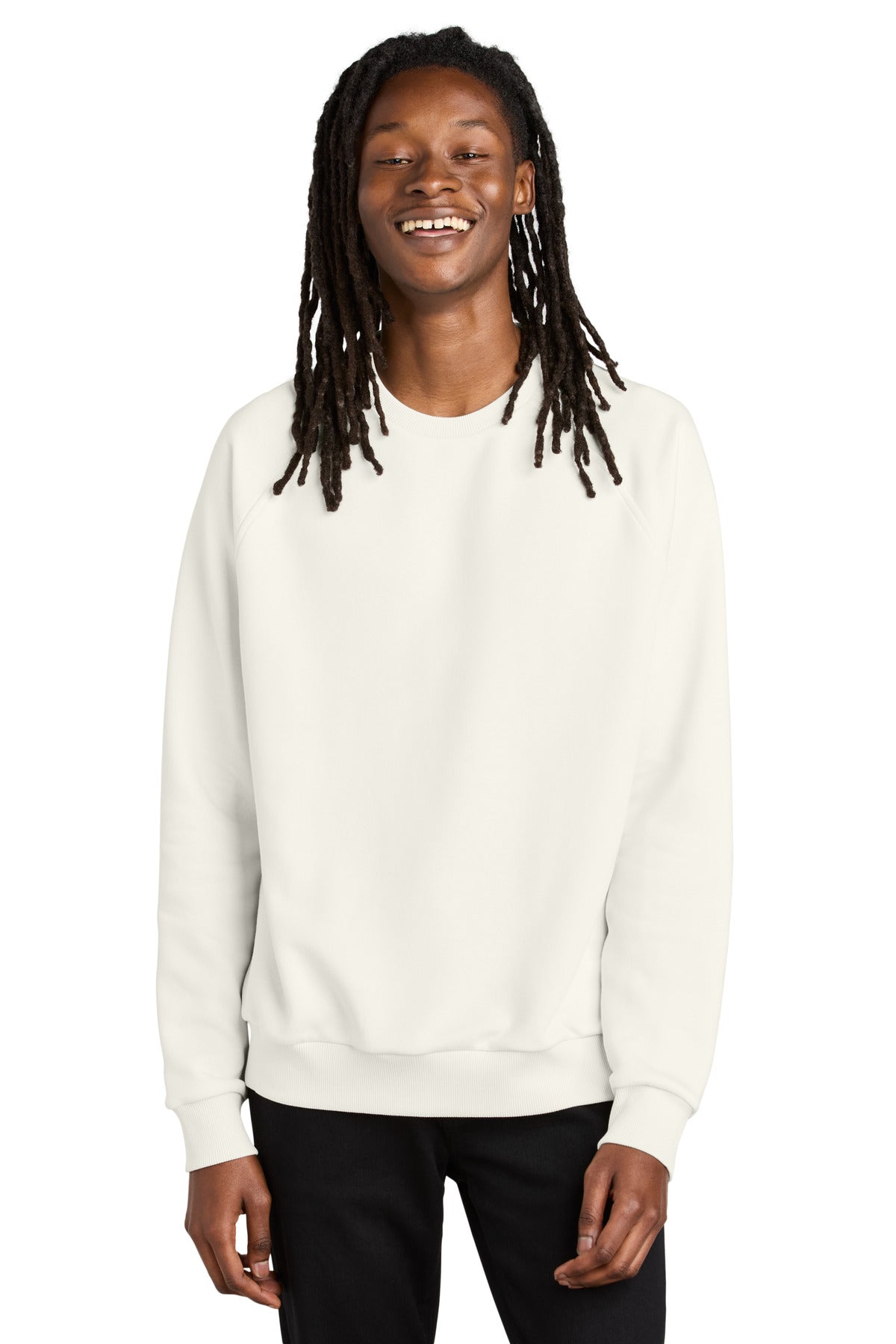 Allmade Unisex Organic CVC Fleece Crewneck Sweatshirt - White Sand