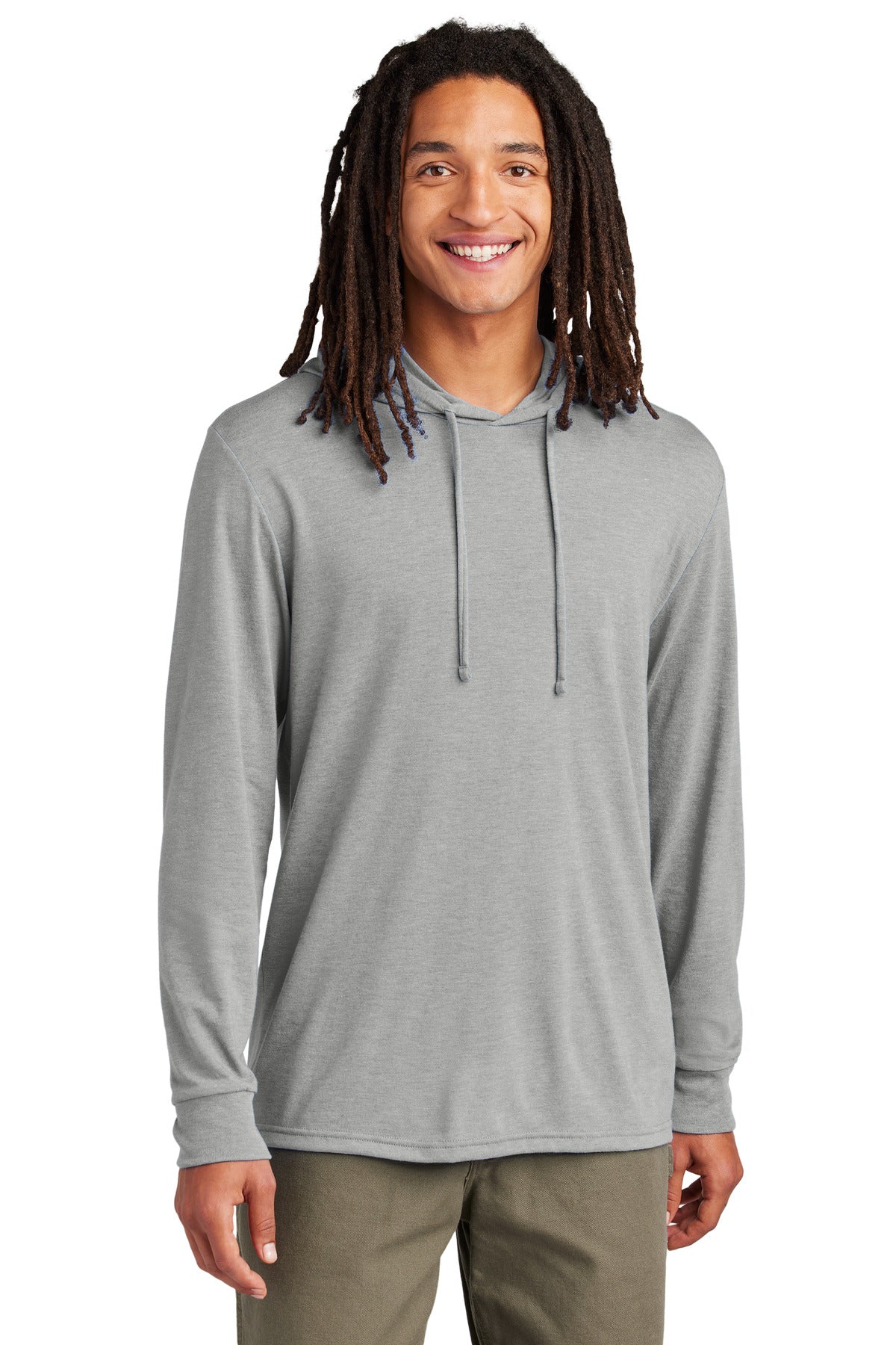 Allmade Unisex Tri-Blend Hoodie Tee - Aluminum Grey