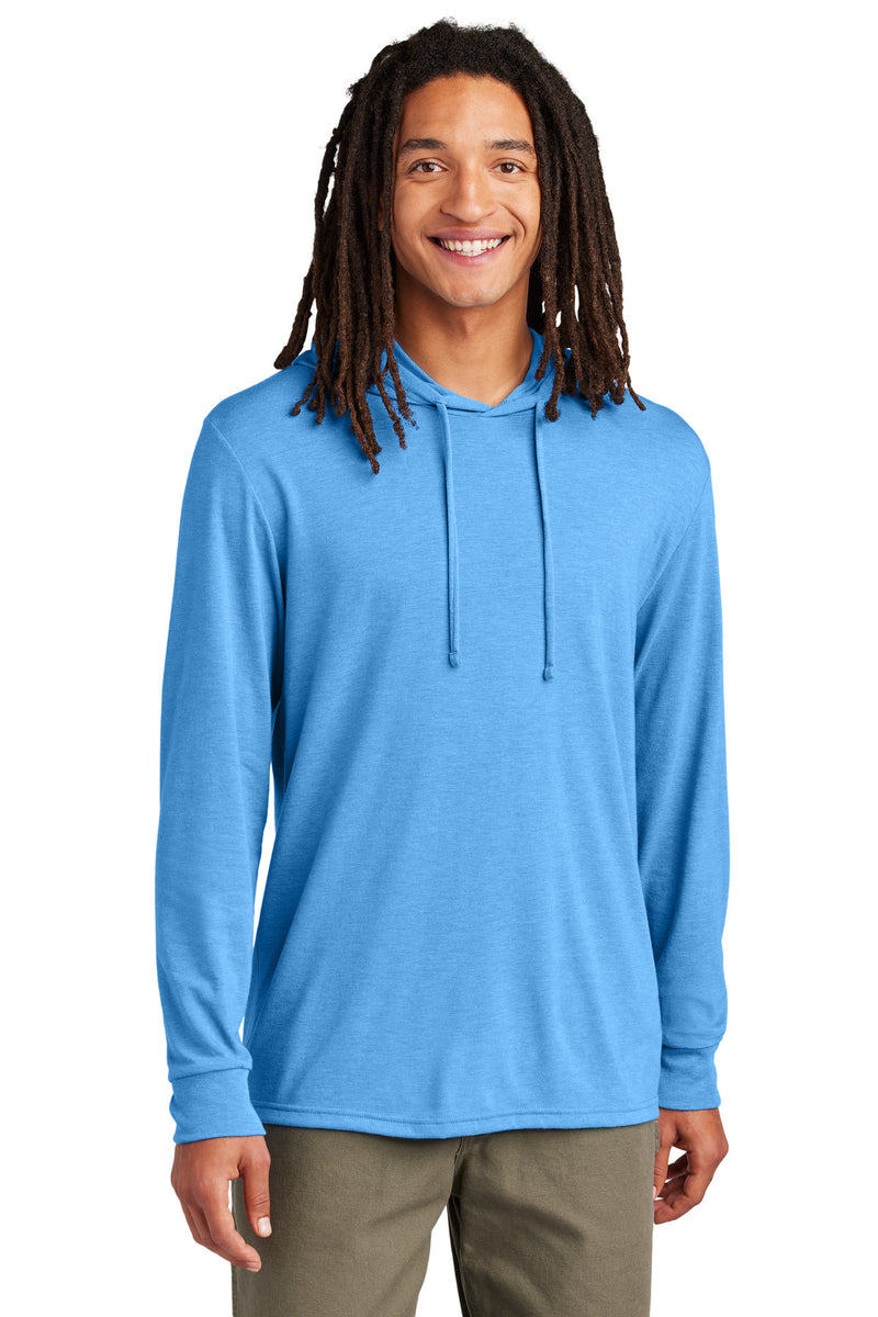 Allmade Unisex Tri-Blend Hoodie Tee - Azure Blue