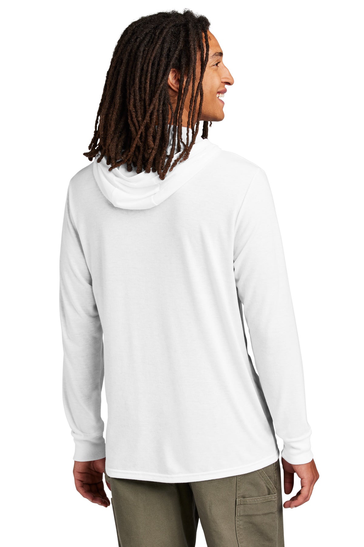 Allmade Unisex Tri-Blend Hoodie Tee - Bright White