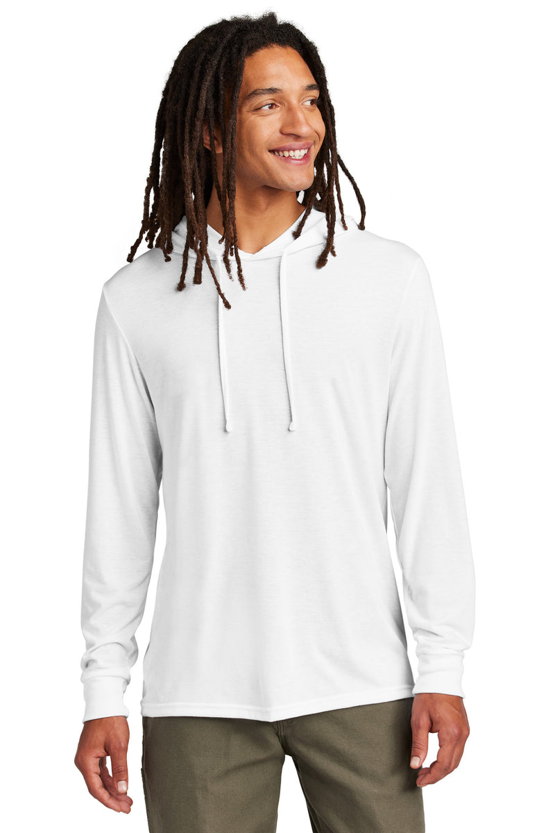 Allmade Unisex Tri-Blend Hoodie Tee - Bright White