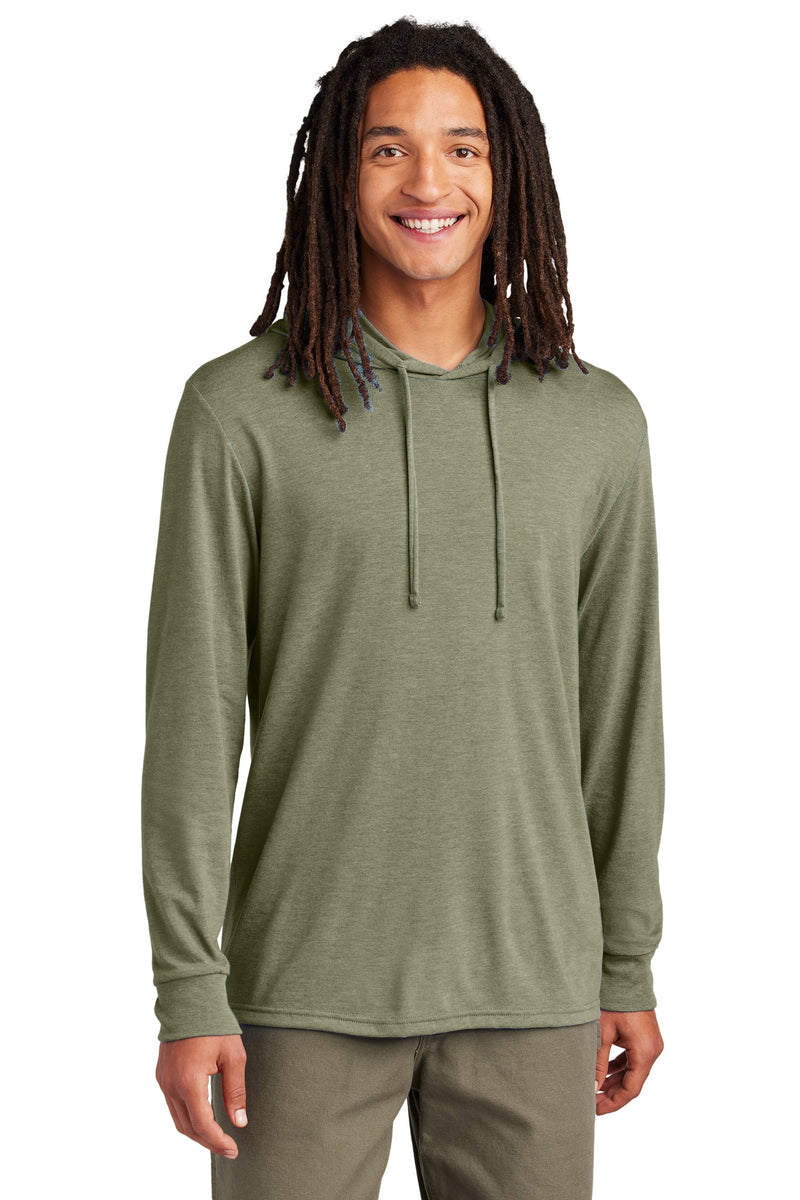 Allmade Unisex Tri-Blend Hoodie Tee - Olive You Green
