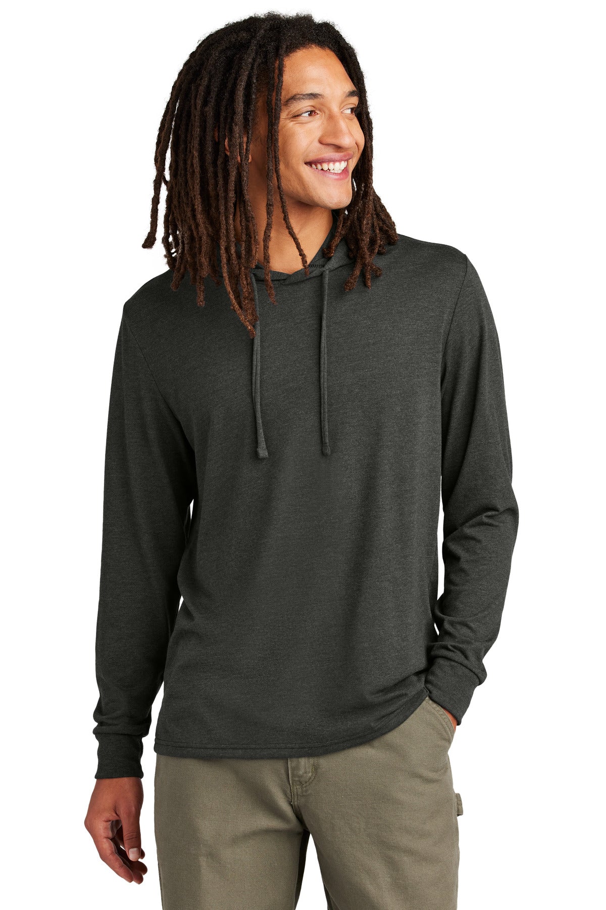 Allmade Unisex Tri-Blend Hoodie Tee - Space Black
