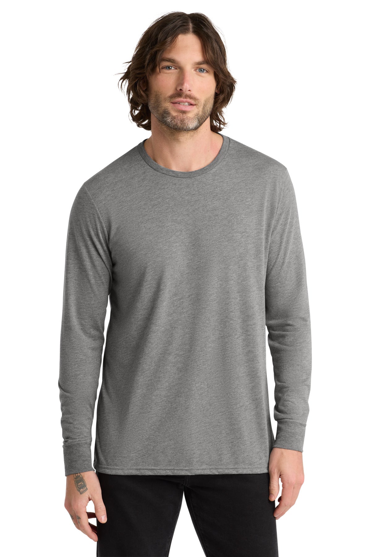 Allmade  Unisex Tri-Blend Long Sleeve Tee - Aluminum Grey