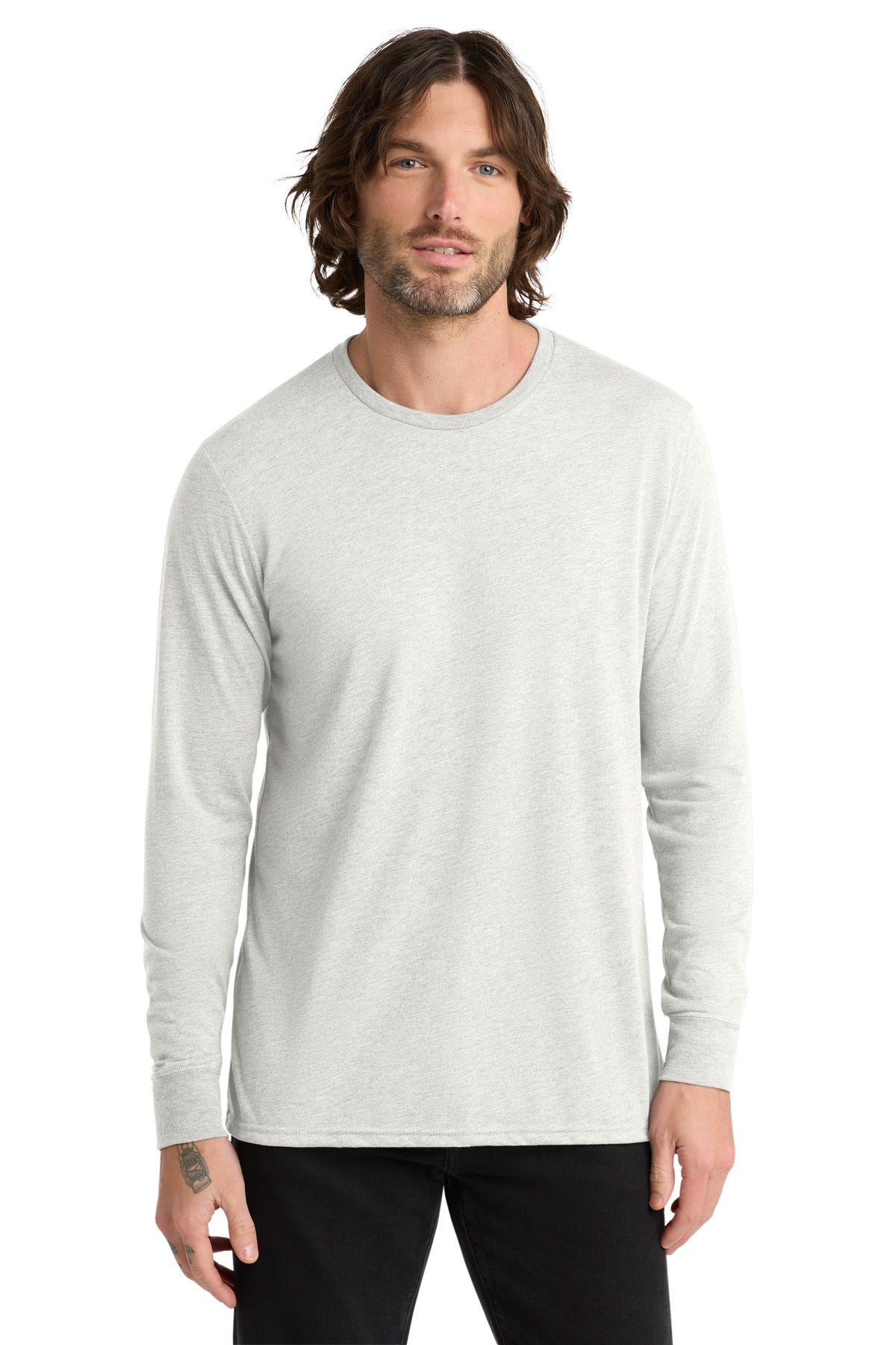 Allmade  Unisex Tri-Blend Long Sleeve Tee - Fairly White