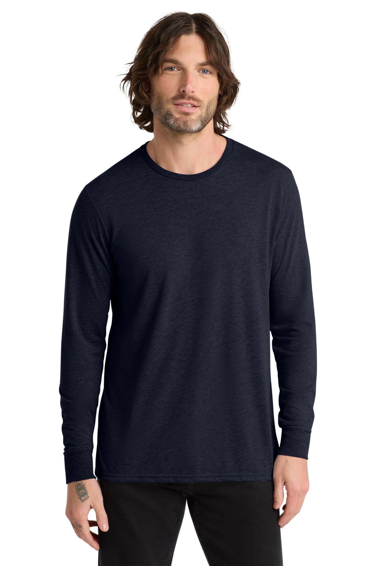Allmade  Unisex Tri-Blend Long Sleeve Tee - Night Sky Navy
