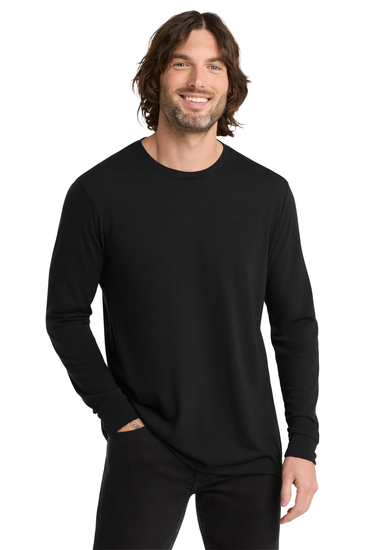 Allmade  Unisex Tri-Blend Long Sleeve Tee - Space Black