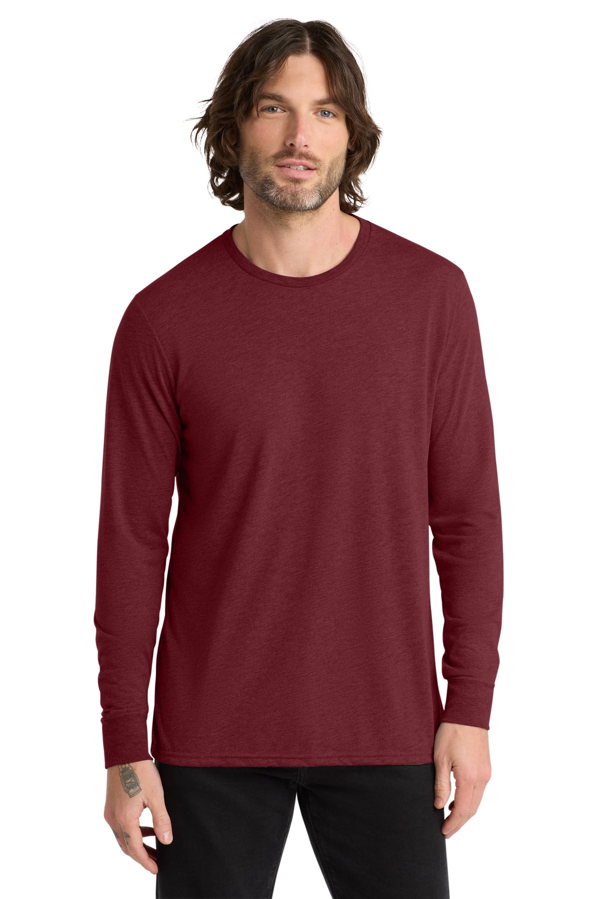 Allmade  Unisex Tri-Blend Long Sleeve Tee - Vino Red