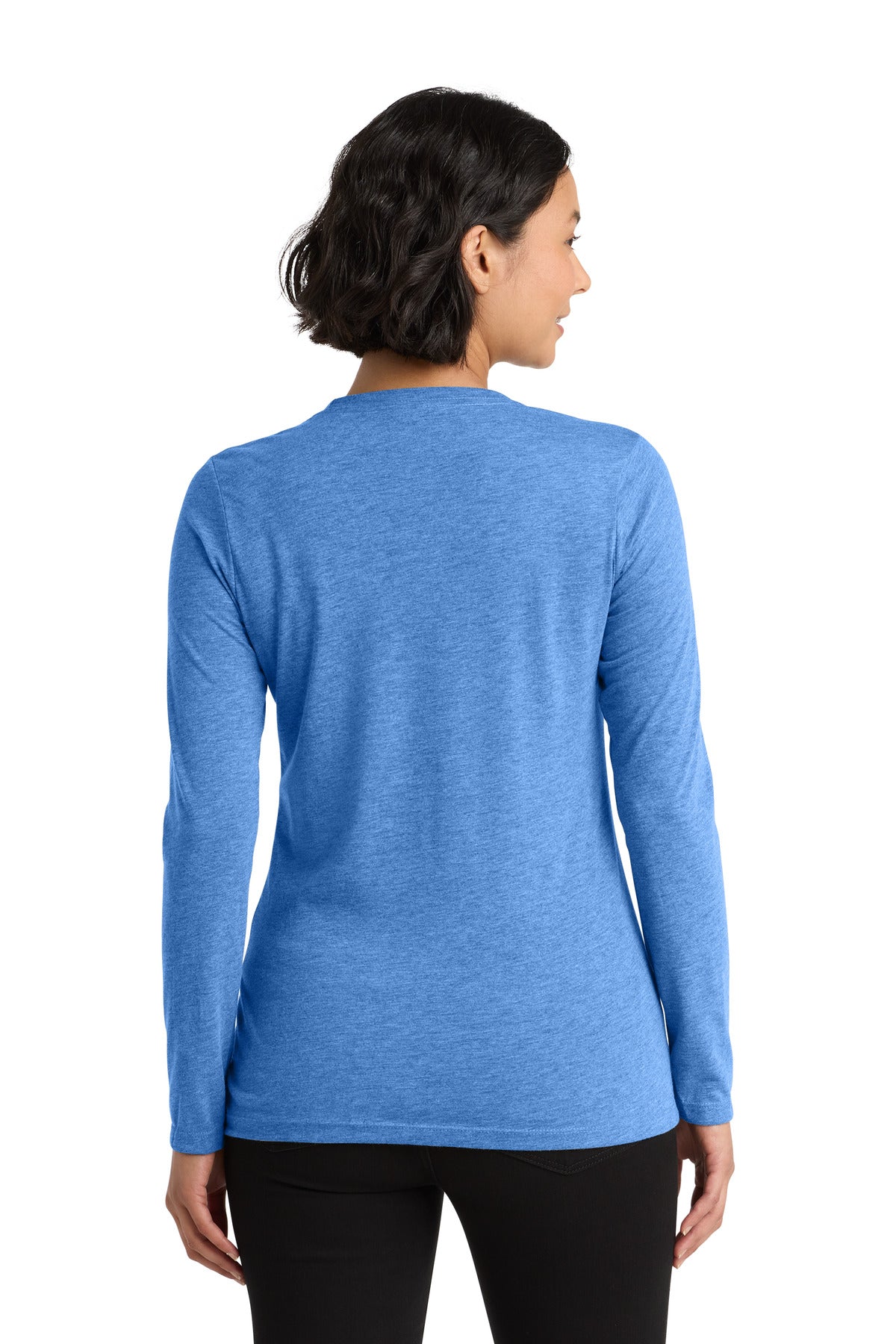 Allmade   Women's Tri-Blend Long Sleeve Tee - Azure Blue