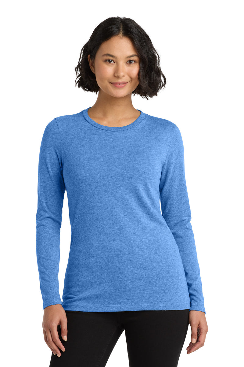 Allmade   Women's Tri-Blend Long Sleeve Tee - Azure Blue
