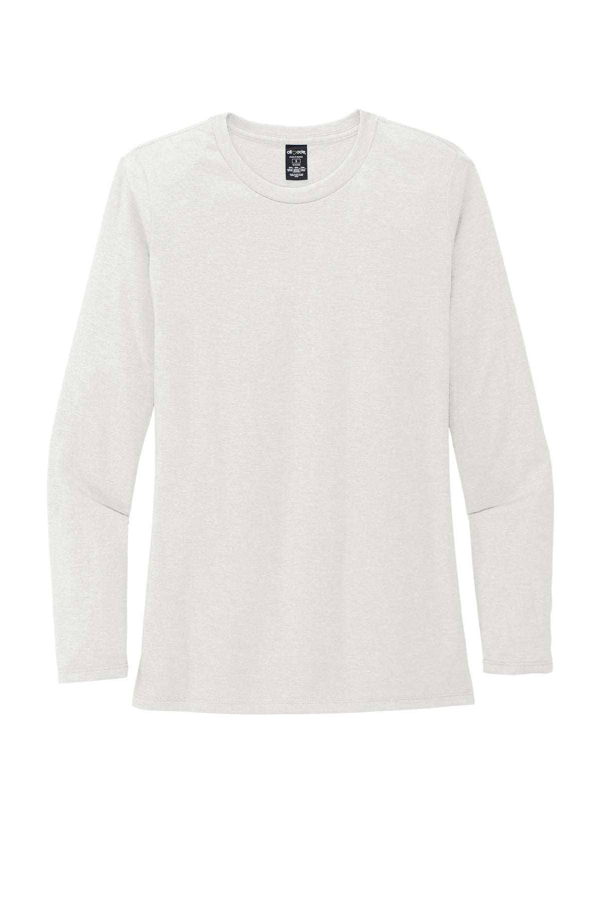 Allmade   Women's Tri-Blend Long Sleeve Tee - Fairly White