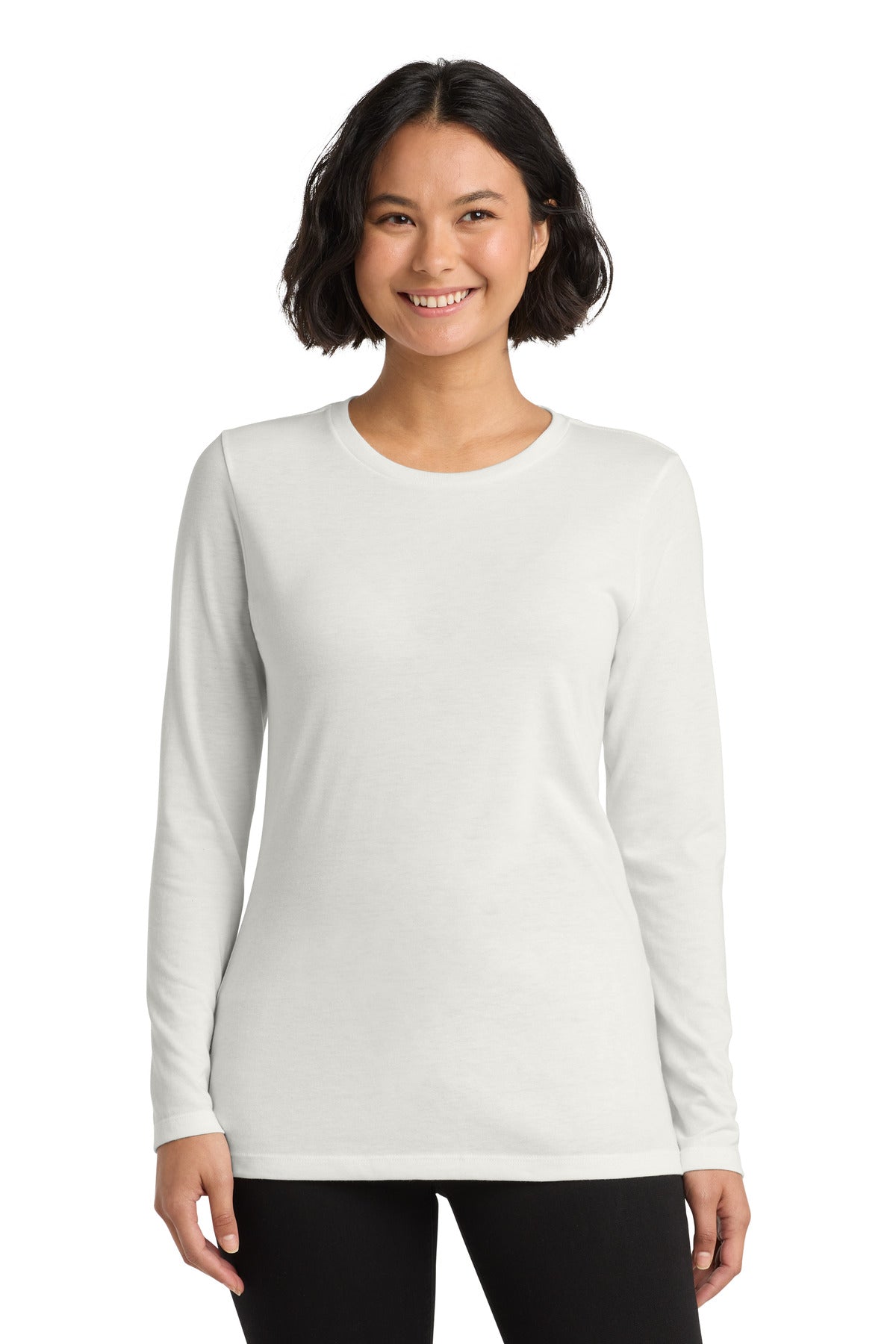 Allmade   Women's Tri-Blend Long Sleeve Tee - Fairly White