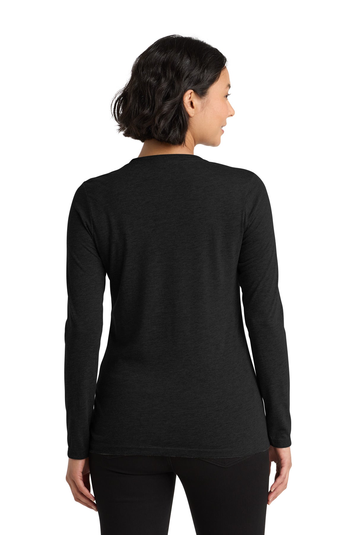Allmade   Women's Tri-Blend Long Sleeve Tee - Space Black